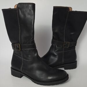 J Crew Black Leather Women's Boots